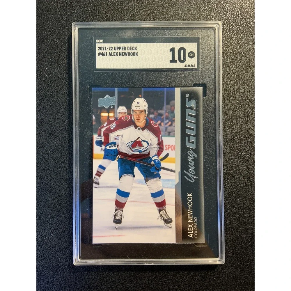 SGC 10 Alex Newhook 2021-22 Upper Deck Young Guns Rookie Card RC 461 Avalanche